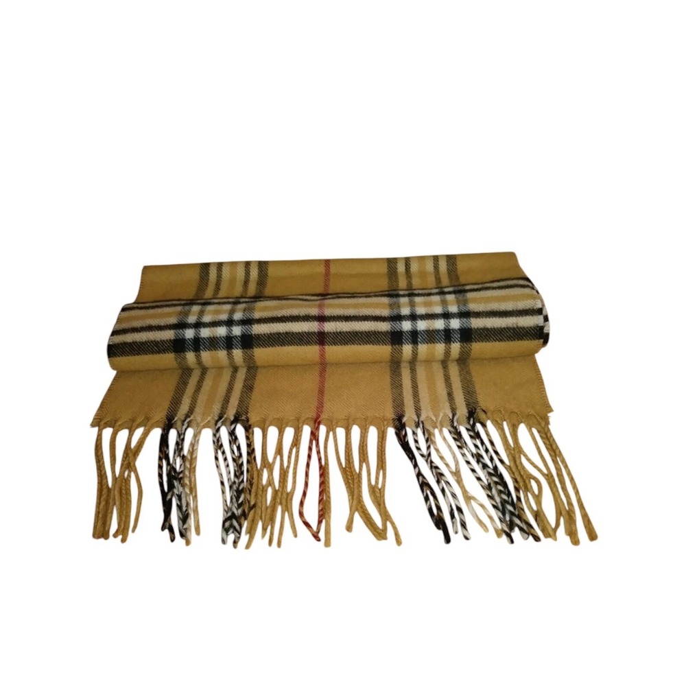 Plaid Scarf with Fringes Cozy Warm Winter Fashion Accessory